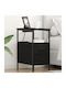 Nachttisch Black oak 30x48x61cm