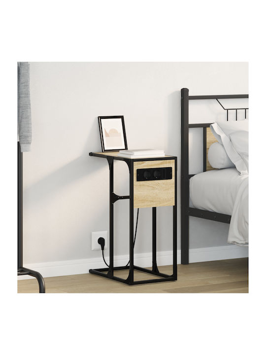 Wooden Bedside Table Sonoma Oak 41.5x26x60.5cm