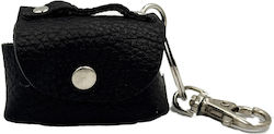Handmade Leather Keychain Key Bag Engraving Black