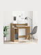 Electric Desk Artisan Wooden Coffee with Metal Legs, Adjustable Height, LED & USB ports 97x45x90cm
