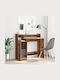 Electric Desk Lumarko Wooden Old Wood with Metal Legs Adjustable Height with LED and USB Ports 97x45x90cm