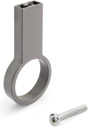 Ceiling Support Central Emuca 7919752 Round Titanium Wardrobe Tube 223-7919752tit
