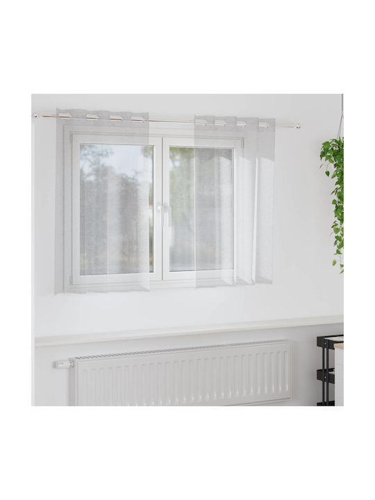 vidaXL vidaXL Vorhänge Fenster mit Grommets Grau 140x140cm