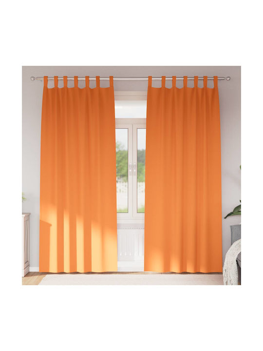 vidaXL Set Curtains with Tab Top Orange 140x260cm