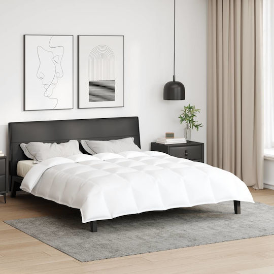 vidaXL Duvet Double Down 200x220cm White