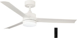 Adeleq Ανεμιστήρας Οροφής 132cm με Φως Λευκός