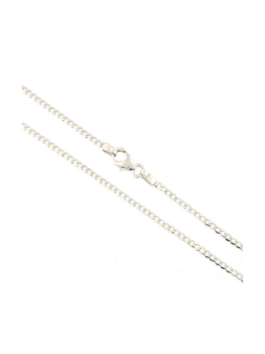 Forever Friends White Gold Chain Neck 14K Thin Thickness 2mm and Length 55cm