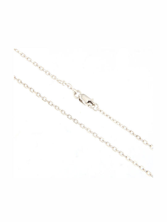 Forever Friends White Gold Chain Neck 14K Thin Thickness 1.5mm and Length 55cm