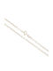 Forever Friends White Gold Chain Neck 14K Thin Thickness 2mm and Length 50cm