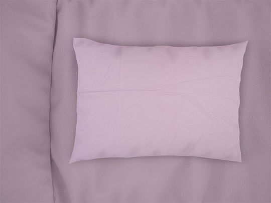 Dimcol Μαξιλαροθήκη με Φάσα Light Purple 50x70εκ.
