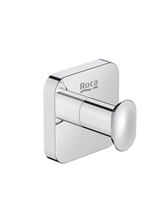 Roca Victoria Single Bathroom Hook Wall-Mounted With Screws Silver