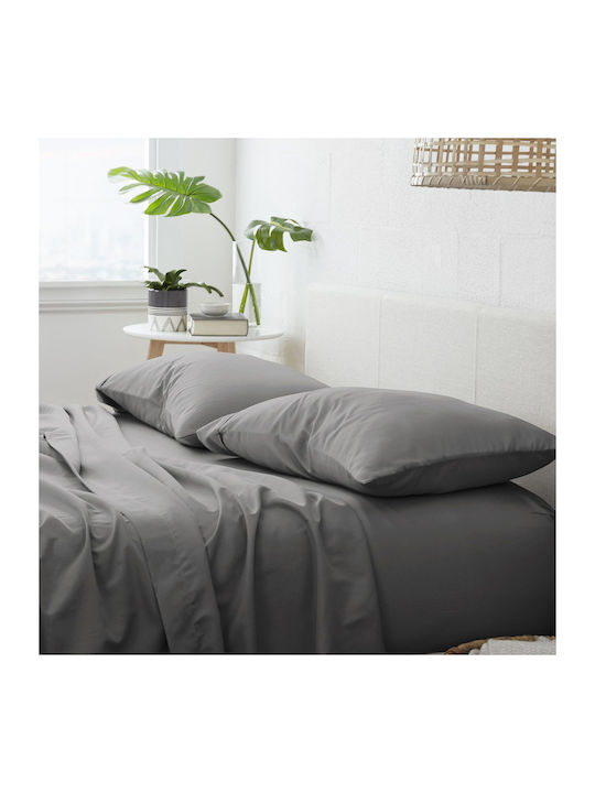 Kotonia Home Cearșaf Super dublu 220x240cm. Gri