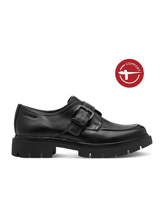 Tamaris Leder Damen Loafers in Schwarz Farbe