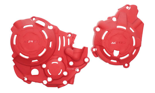 Set Protective Engine Covers Motorcycle Acerbis X-Power Honda CRF300L 21-24 Red