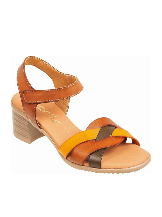 Leather Sandals Tabac Brown