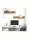 vidaXL Regale An der Wand montiert Badezimmerregal Hölzernes 80x11.5x18cm Braun