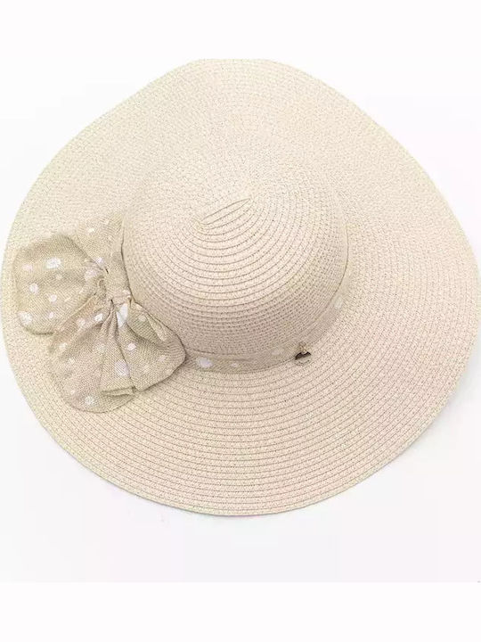 Fragola Γυναικείο Ψάθινο Καπέλο Light Beige