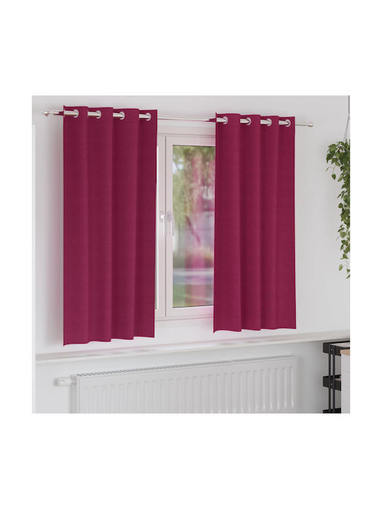 vidaXL vidaXL Vorhänge Fenster mit Grommets Rot...