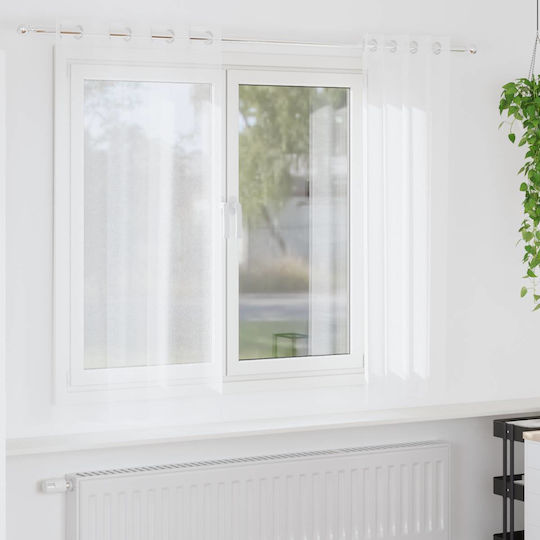 vidaXL Set Vorhänge Fenster mit Grommets Weiße 140x175cm