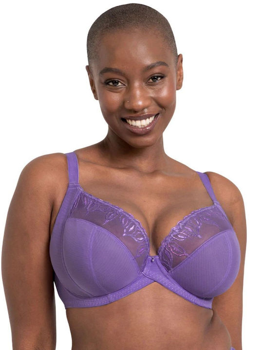 Plunge Plunge Convertible Bra without Padding Underwire Amethyst Purple