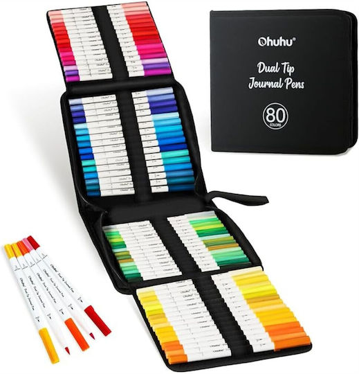 Ohuhu Akaka Dual Nib Acrylic Paint Markers Cotton-core 36 kleuren - Brush & Dot | Be Creative Shop