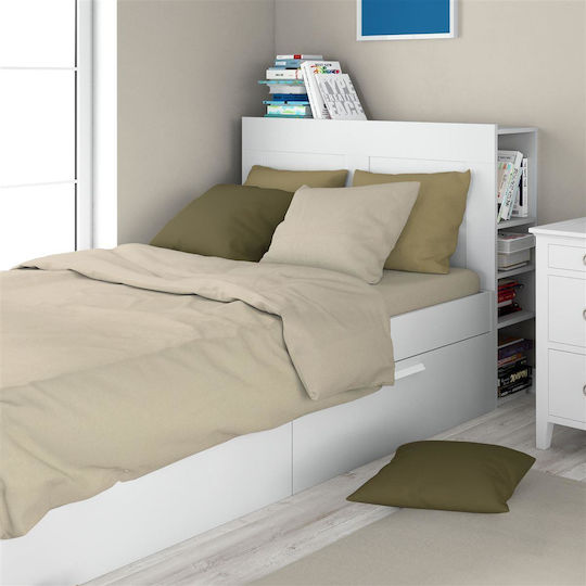 Dimcol Solid Σετ Μονό 2τμχ 160x240εκ. 502 Beige