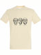 Tshirt Unisex "greek Philosophers Wearing Rayban" Cream