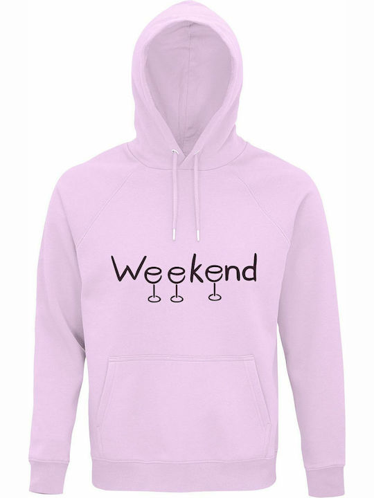 Hoodie Unisex Organic "wine Weekend Lover" Crea...