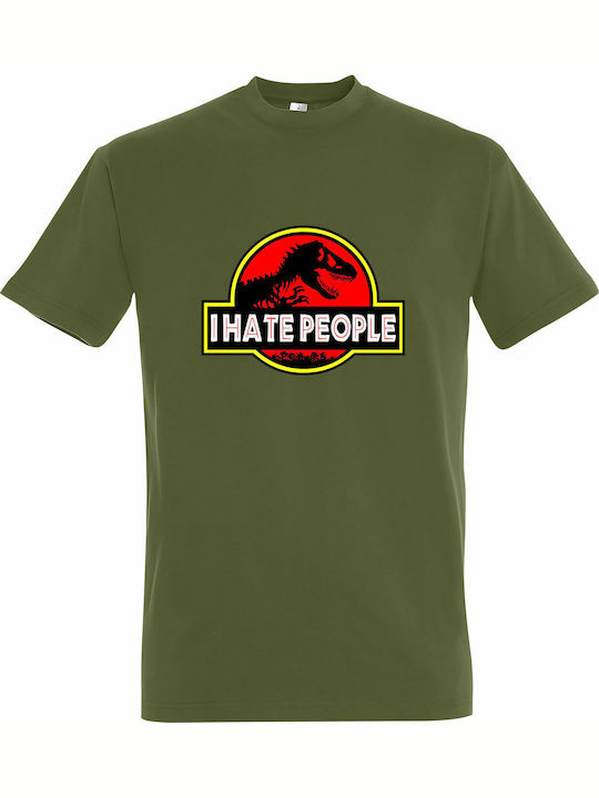 T-shirt Unisex " I Hate People Dinosaur Jurassi...