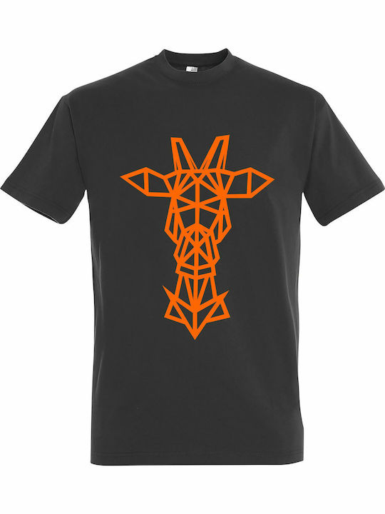T-shirt Unisex " Reindeer Origami " Dark Grey