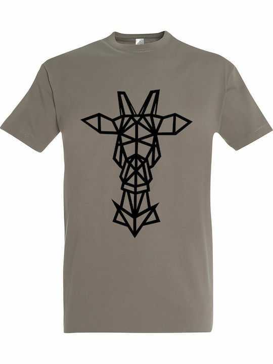 T-shirt Unisex " Reindeer Origami " Light Grey