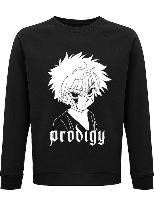 Unisex Bio-Baumwolle Sweatshirt "Prodigy Killua Zoldyck Hunter Anime" Schwarz