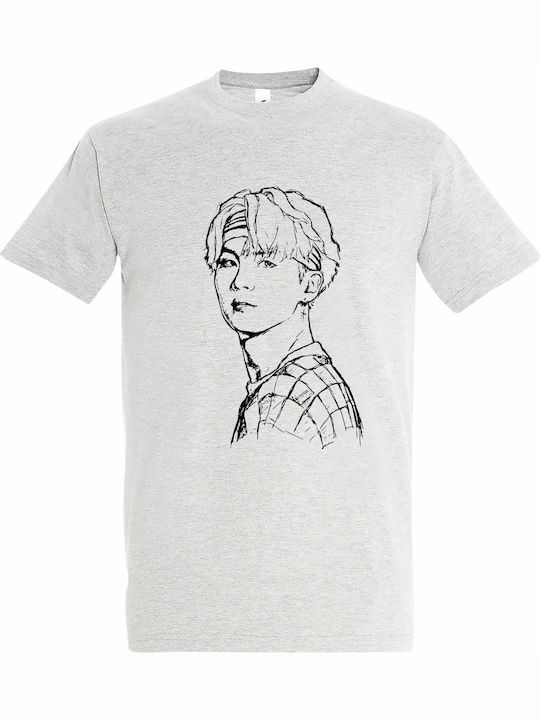 Унисекс T-shirt "Bts Kim Kpop" Сиво