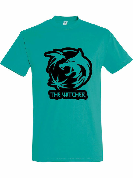 T-shirt Unisex " Witcher Logo " Caribbean Blue