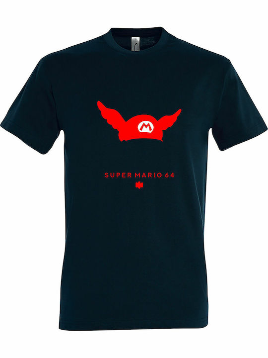 Унисекс T-shirt Супер Марио 64 Винтидж Петролее...
