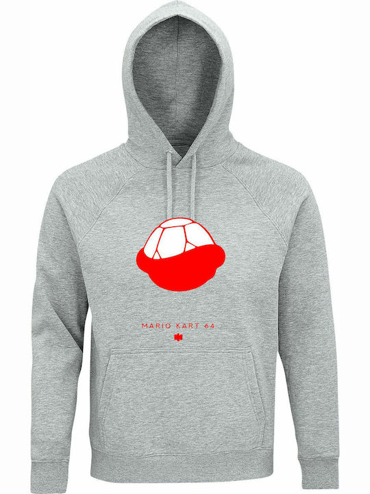 Hoodie Unisex Organic " Super Mario Kart " Grey...