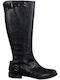 Leder Damenstiefel Schwarz