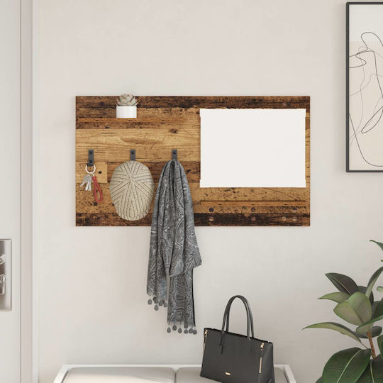 vidaXL Κρεμάστρα Τοίχου Ξύλινη Καφέ 90x10cm