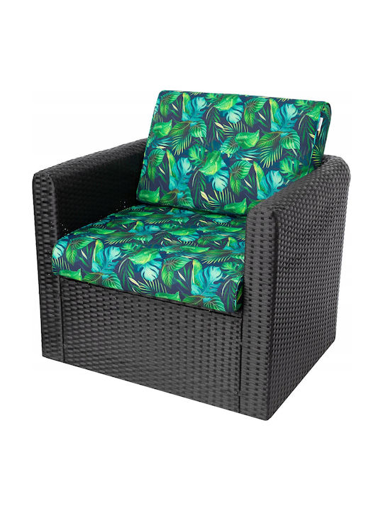 Garden Chair Cushion with Backrest Blue