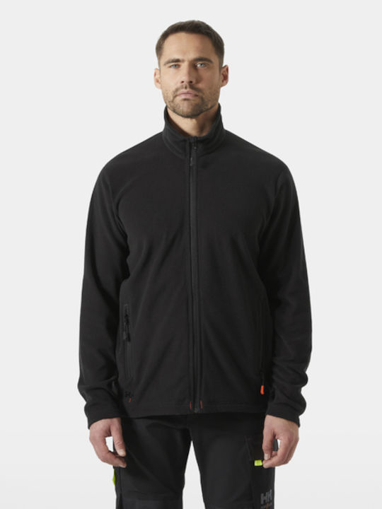 Oxford Light Men's Fleece Cardigan Black