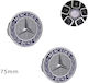 Set 2 Pieces Snap-On Car Wheel Center Caps Mercedes 75mm – Red