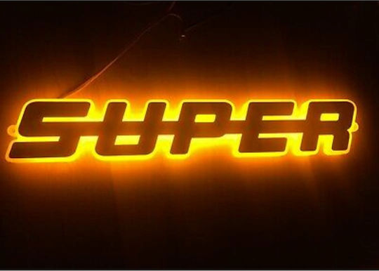 Декоративен Знак 3d Led Super 24v Оранжево Светлина 400mm X 70mm Scania S R P G L Fzmar496