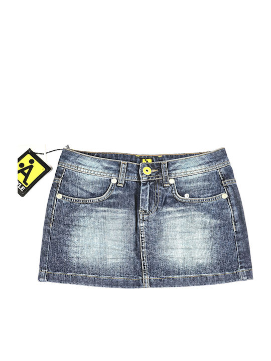 A-style Tb6j51810805tg-unico Mini Skirt Light Denim Women's Skirt Denim 100% Cotton