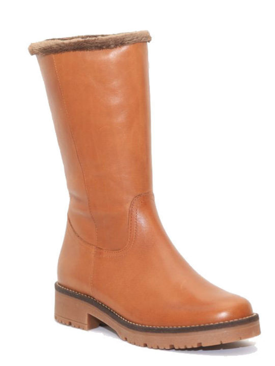 Damenstiefel Pitillos 1669 Taupe Leder Anatomisch Mit Pelz