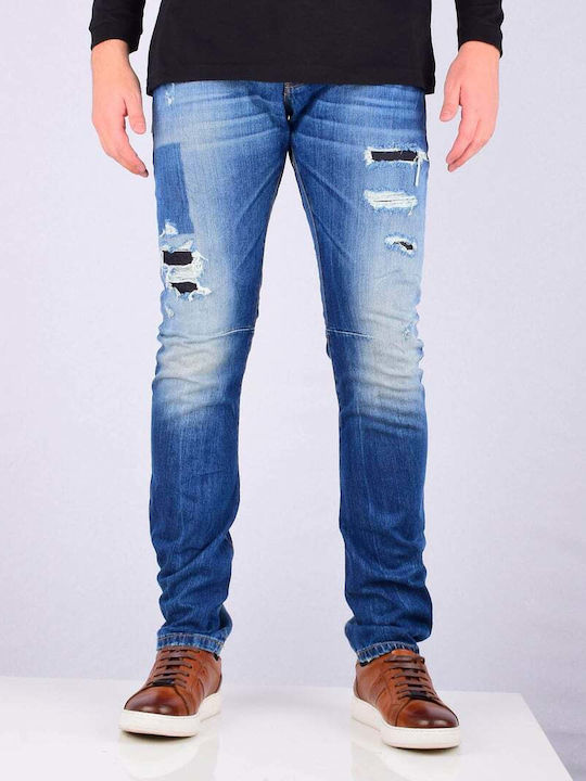 Unipol Jeans Φθορες Tapered Fit 10-65.lt Blue