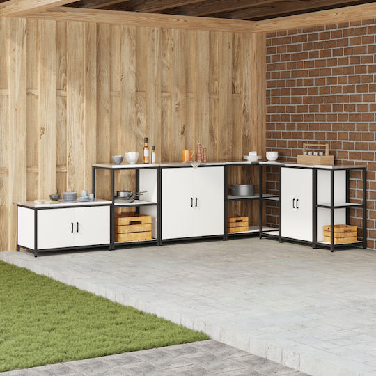 Vidaxl Kitchen Storage Cabinet White 60 X 50 X 92 Cm Steel