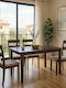 Dining Room Mabor-Dallan Expandable 5pcs Walnut 120(+30)x80cm