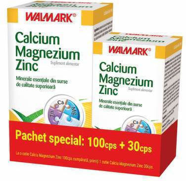 Walmark Calcium Magnesium Zinc Συμπλήρωμα για την Ενίσχυση του Ανοσοποιητικού 100 ταμπλέτες