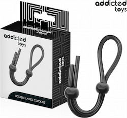 Addicted Toys Doppel Penisring Silikon Schwarz