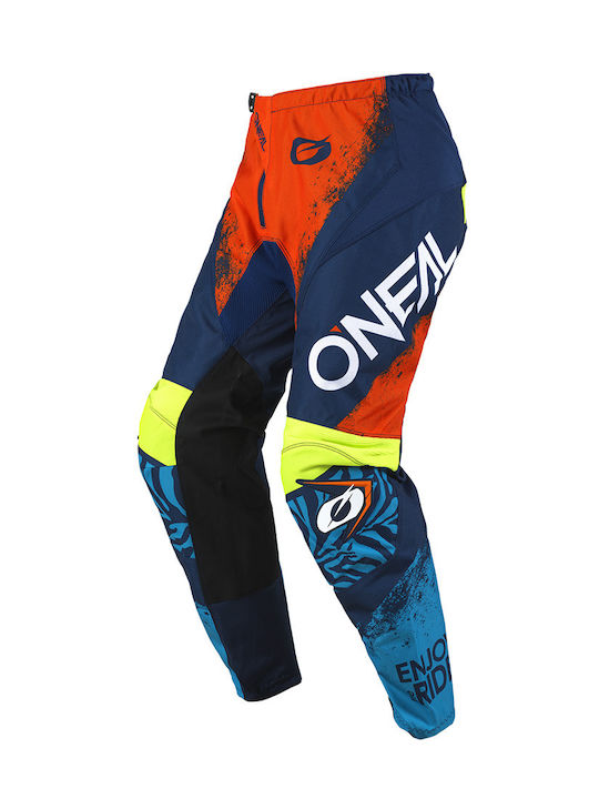 Pantaloni Motocross Pentru Copii O'neal Element Shocker Albastru Portocaliu V.25